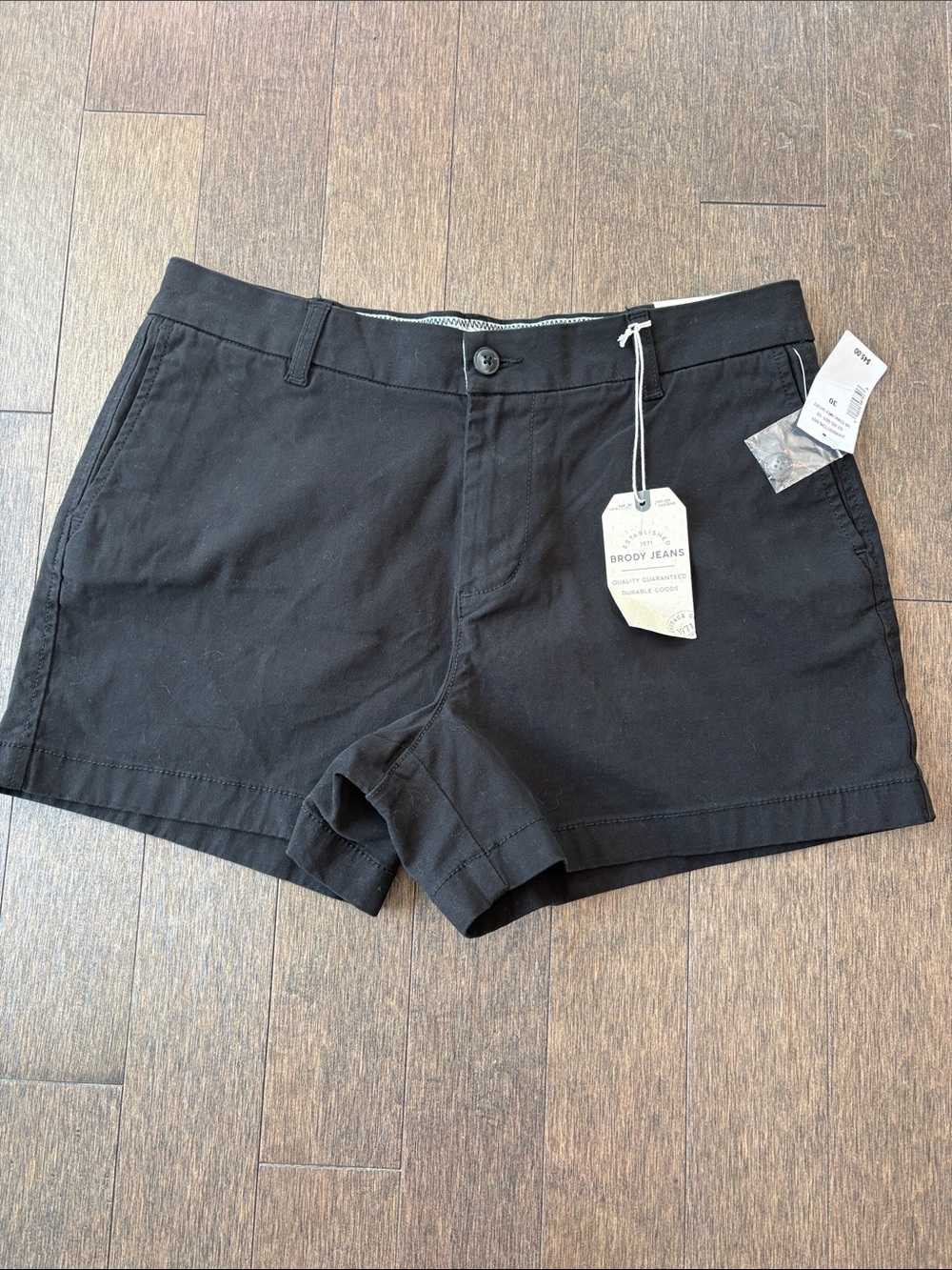 NWT Brody Jeans High Rise Chino Short, Black, Size 30Wx4L